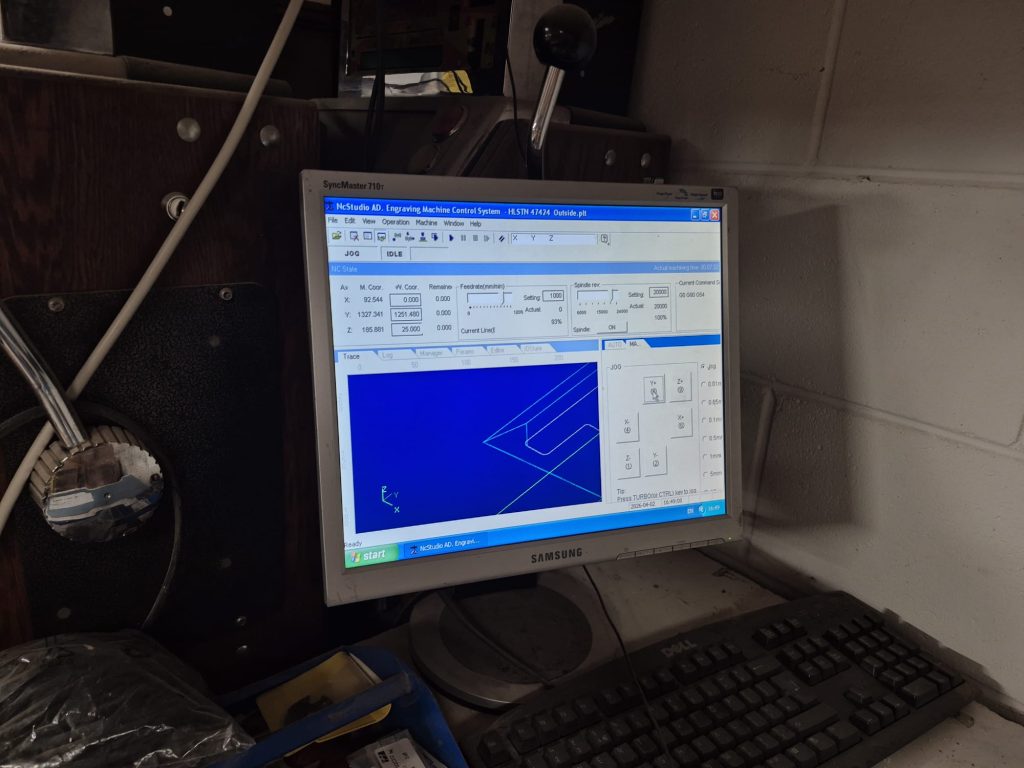 Windows computer showing design software